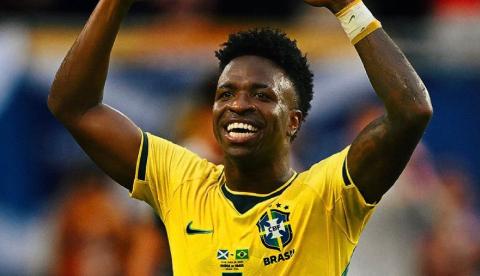 Com show de Vini Jr. e estreia de Neymar, Brasil bate Escócia por 3 a 0