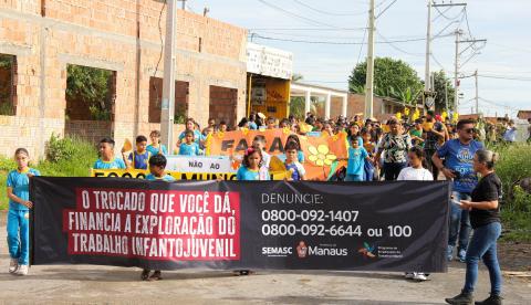Ação em Manaus marca o Dia Mundial Contra o Trabalho Infantil com palestras e lazer