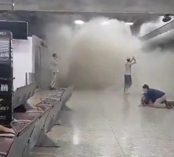 Vídeos mostram correria e destruição de aeroporto durante terremotos na Venezuela