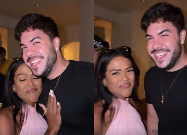 Fim da treta? Camila Loures e Álvaro reaparecem juntos em festa de Carlinhos Maia