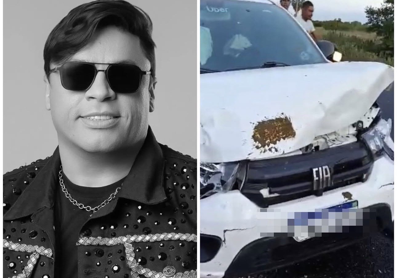 Filho de ex-vocalista do Cavaleiros do Forró sofre acidente a caminho do velório do pai