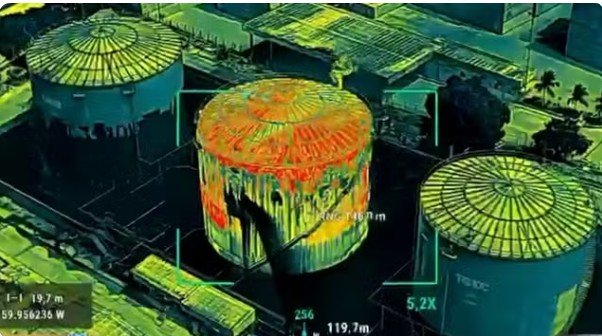 Tecnologia revela fissuras e calor extremo em tanque de gás que vazou no Distrito; veja