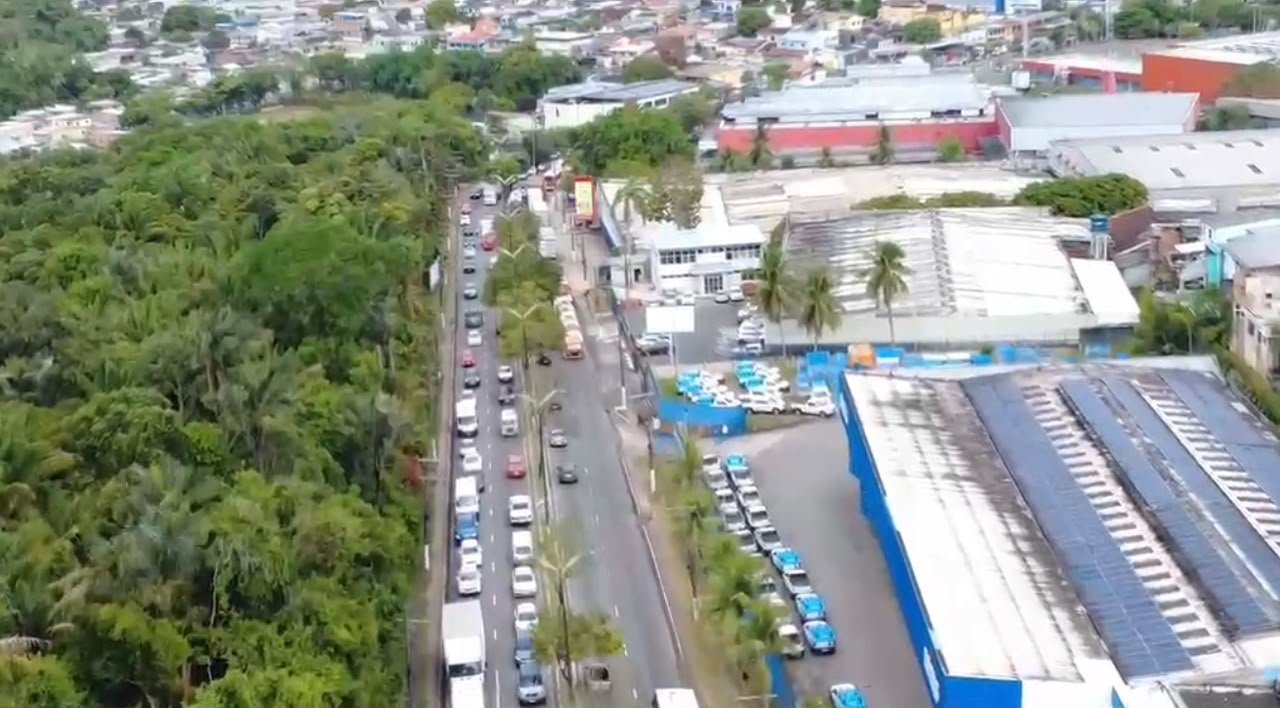 Ventania derruba árvore e complica trânsito na Av. Rodrigo Otávio