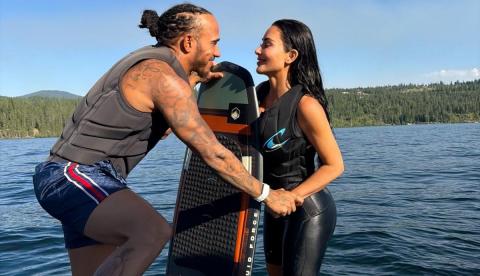Lewis Hamilton posta fotos com Kim Kardashian após assumir namoro