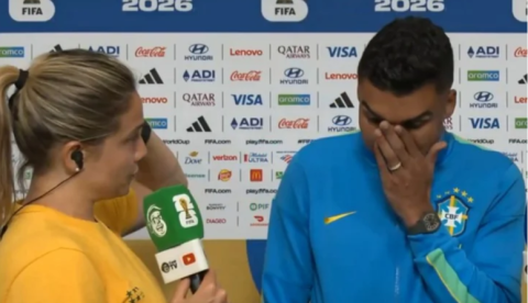 Fernanda Gentil faz Casemiro chorar ao vivo após eliminação da Copa