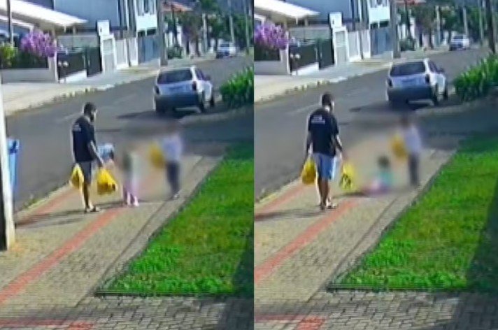 Pai é flagrado chutando rosto de criança de 3 anos no Paraná; veja vídeo