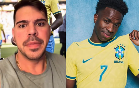 Influencer diz ter sido ameaçado por Vini Jr. e expõe print