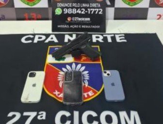 Dupla é presa após vítima rastrear telefone roubado no Japiim