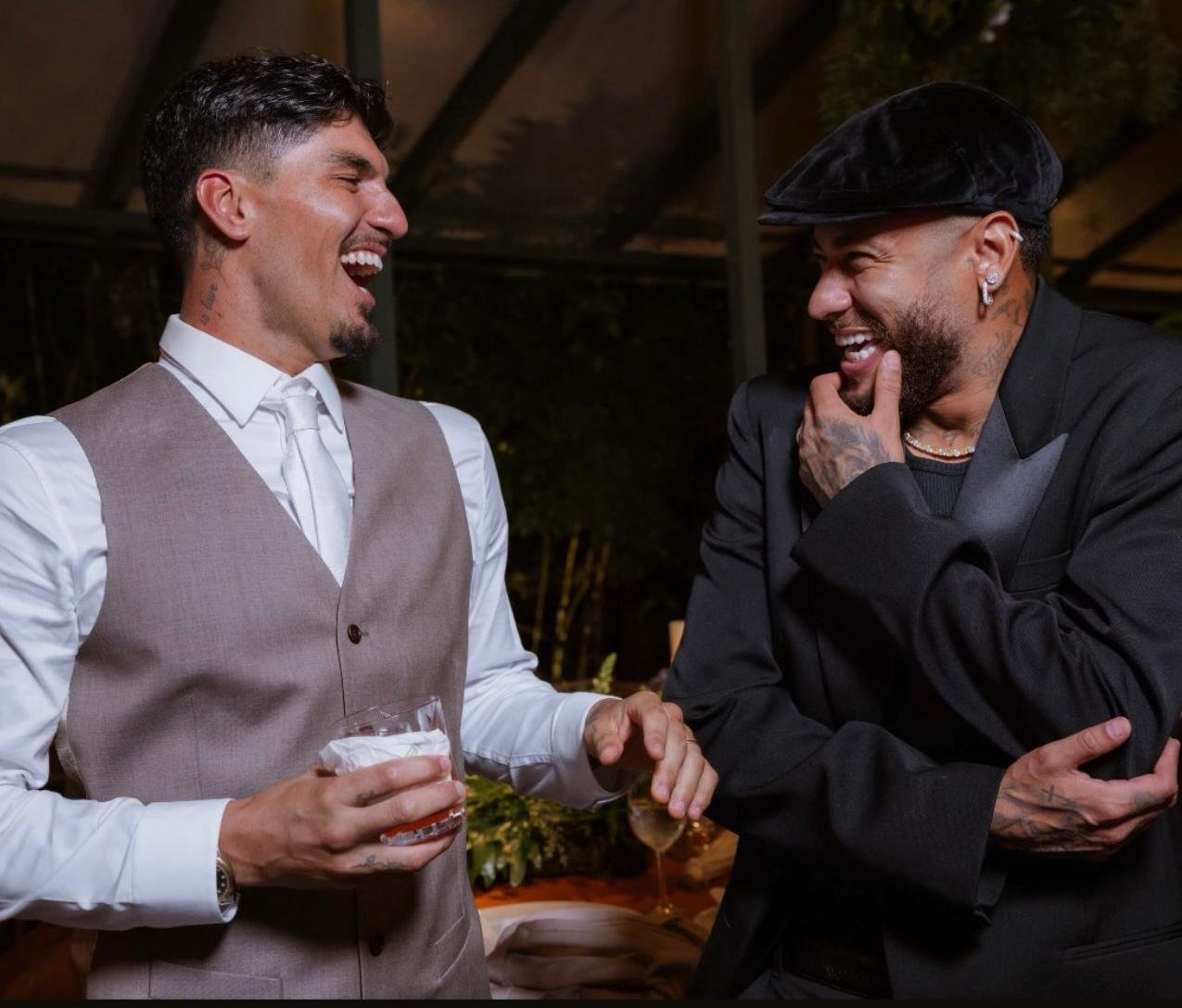 Neymar explica gafe no casamento de Gabriel Medina: "Só eu de preto"