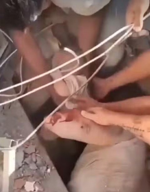 Vídeo: Mãe e bebê de 6 meses são encontrados vivos sob escombros após terremoto na Colômbia