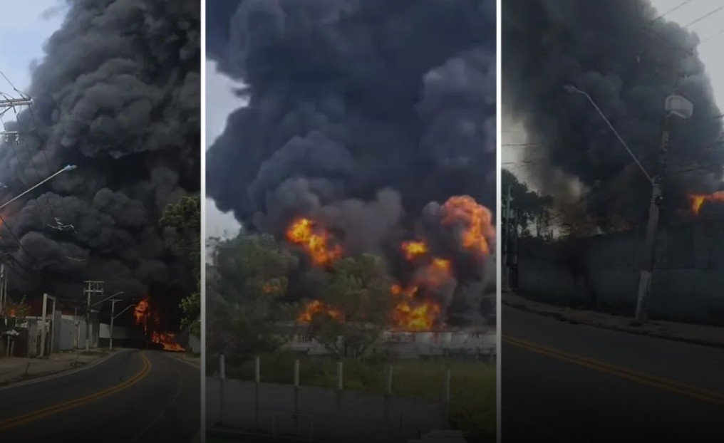 Indústria pega fogo em SP e incêndio é comparado por bombeiros ao maior desastre do tipo no país