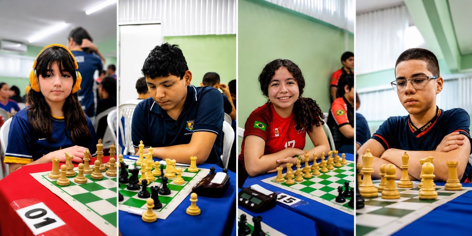 Novos talentos do xadrez amazonenses disputam os Jogos Escolares Brasileiros em Brasília