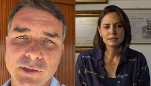 Após perdão, Michelle e Flávio Bolsonaro gravam 1° material juntos para campanha