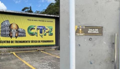 Dez homens, fiação cortada e um cofre arrombado: quadrilha leva 15 pistolas de clube de tiro no Grande Recife