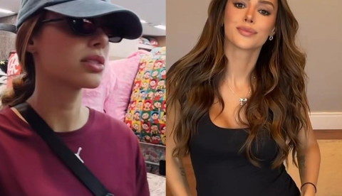 Disfarçada, Bruna Biancardi faz compras na 25 de Março