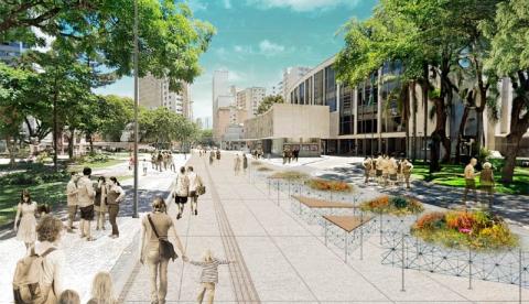 Obras do calçadão na Conselheiro Laurindo começam nesta segunda e desviam linha de ônibus