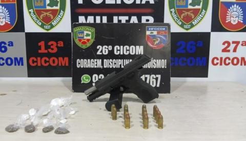 Homem que vendia drogas em torneio tenta "driblar" PM e acaba preso em Manaus