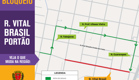 Rua Vital Brasil é bloqueada nesta quinta no Portão para obras do Novo Inter 2