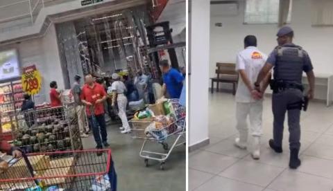 Açougueiro é preso após esfaquear três colegas dentro de supermercado