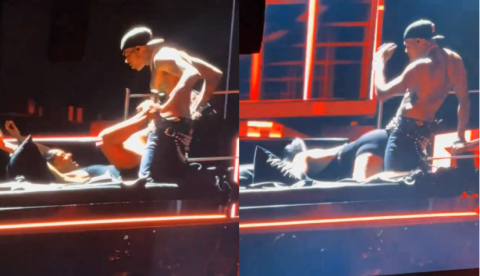 Chris Brown e Usher causam polêmica com simulação de sexo em show; vídeo