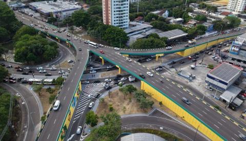 Trânsito alterado: Viaduto em Manaus passa por interdições neste domingo