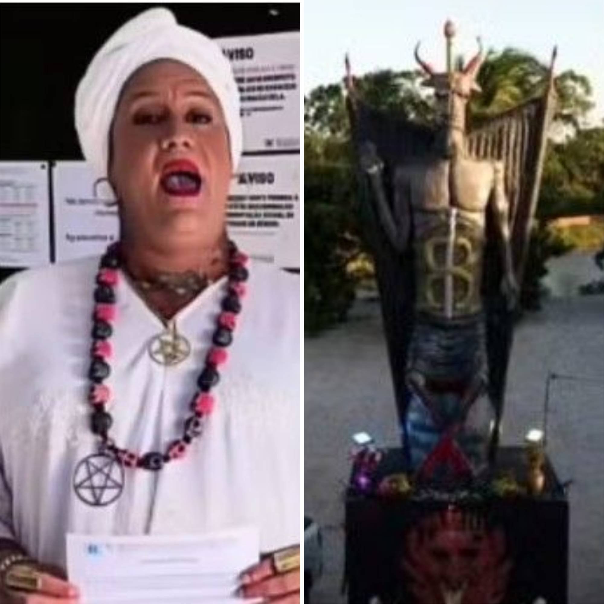 Quem é Mãe Rainha das Trevas, sacerdotisa que investiu R$ 100 mil em estátua gigante do Diabo
