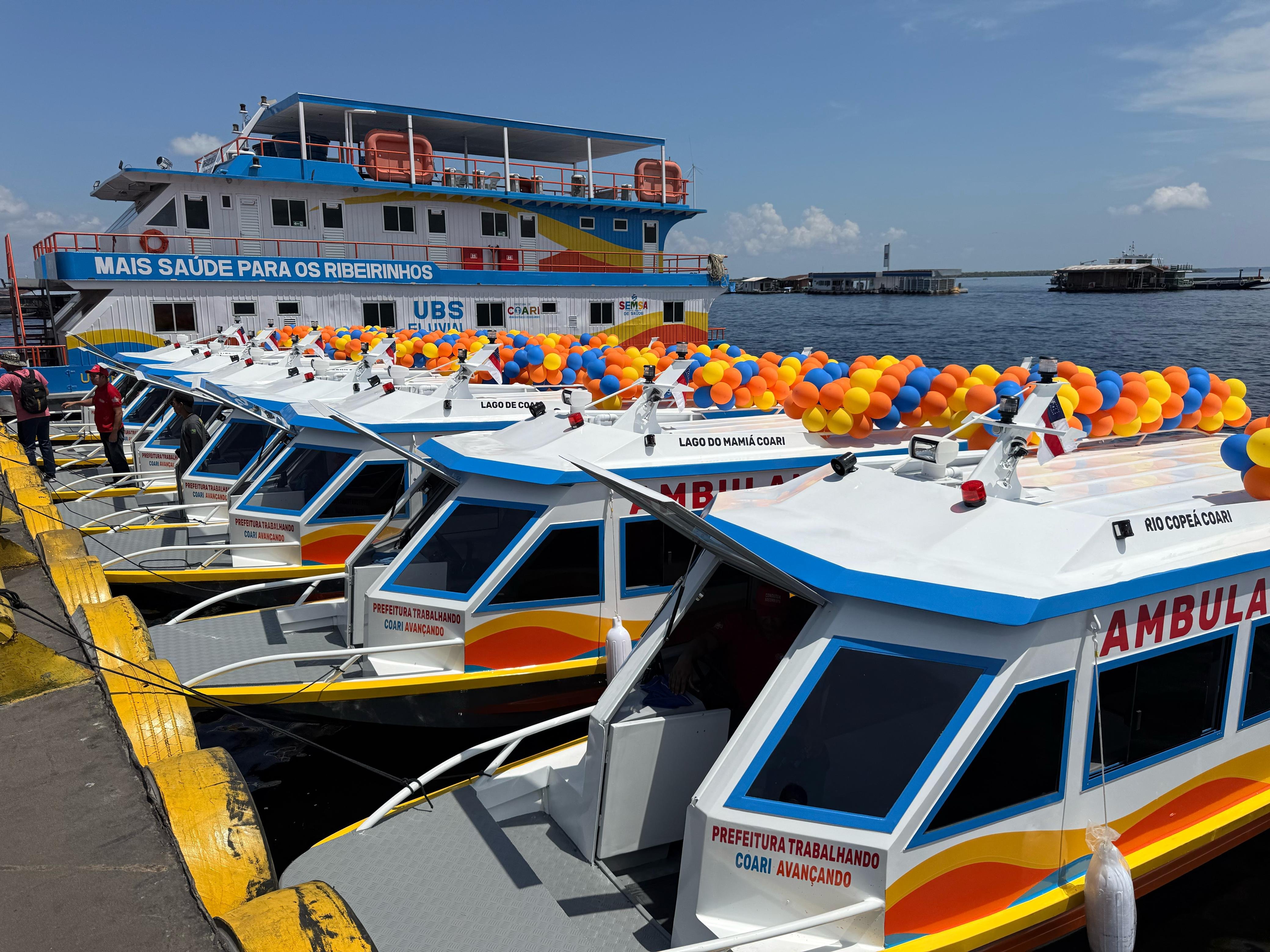 Coari ganha nova UBS Fluvial e sete ambulanchas para ampliar saúde ribeirinha