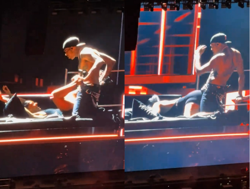 Chris Brown e Usher causam polêmica com simulação de sexo em show; vídeo