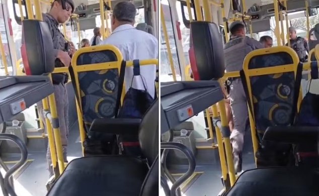 PM arranca motorista de ônibus à força após cobrança por passagem