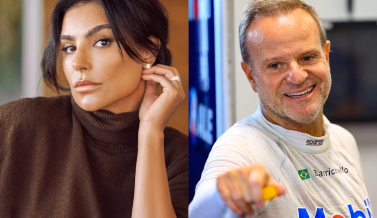 Cíntia Chagas assume namoro com Rubens Barrichello durante viagem pela Itália