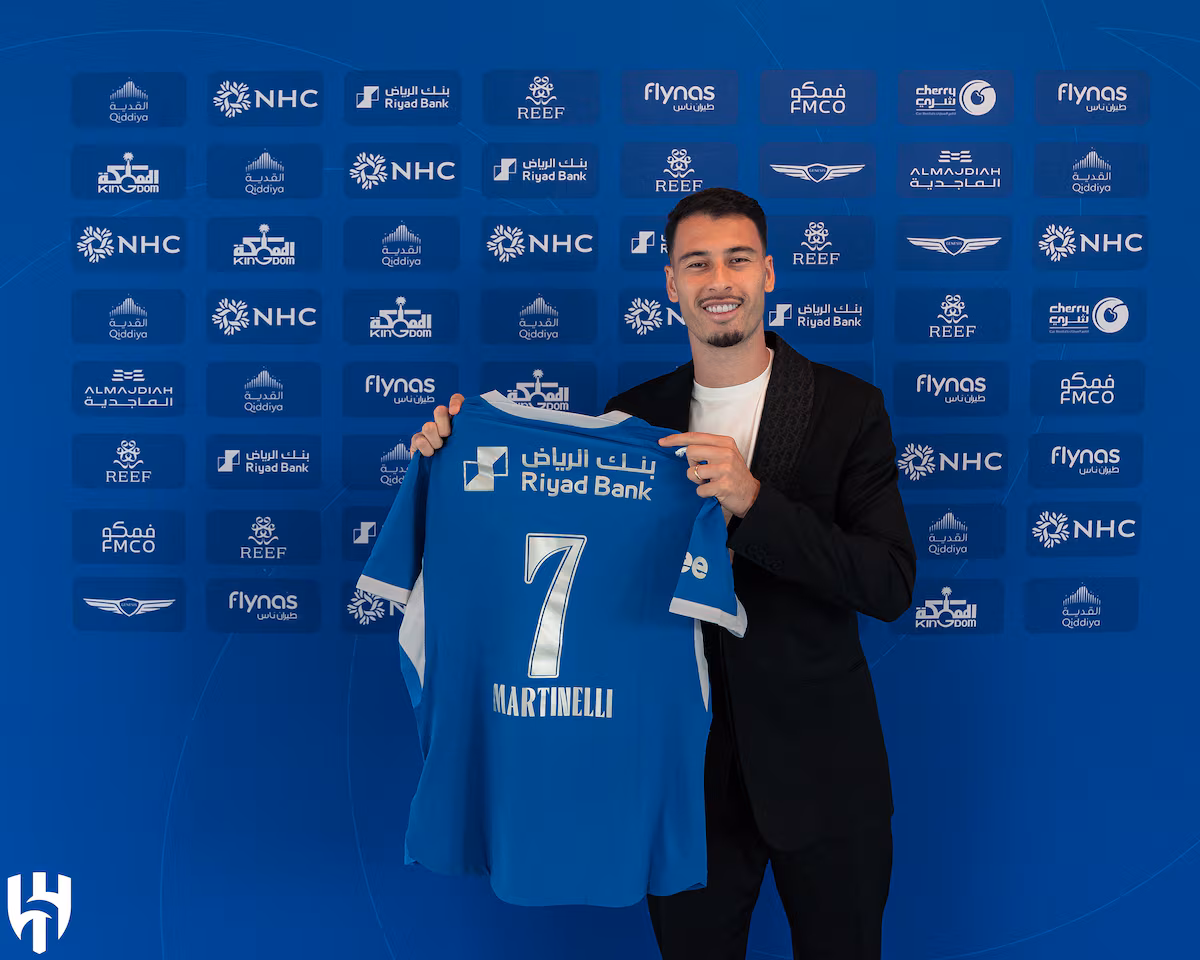 Martinelli deixa o Arsenal após sete anos em transferência milionária para o Al-Hilal