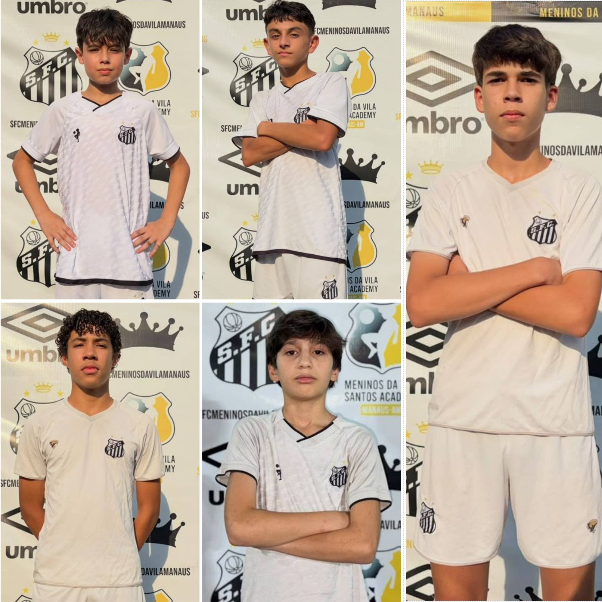 Cinco promessas do futebol amazonense conquistam chance de treinar na base do Santos
