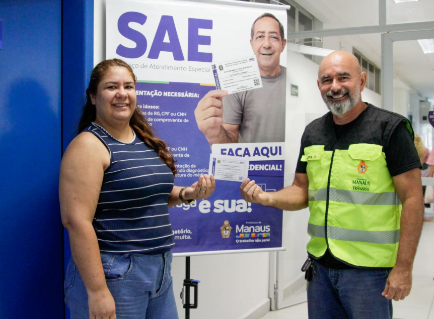 Manaus promove ação com emissão de credenciais de estacionamento e orientação financeira