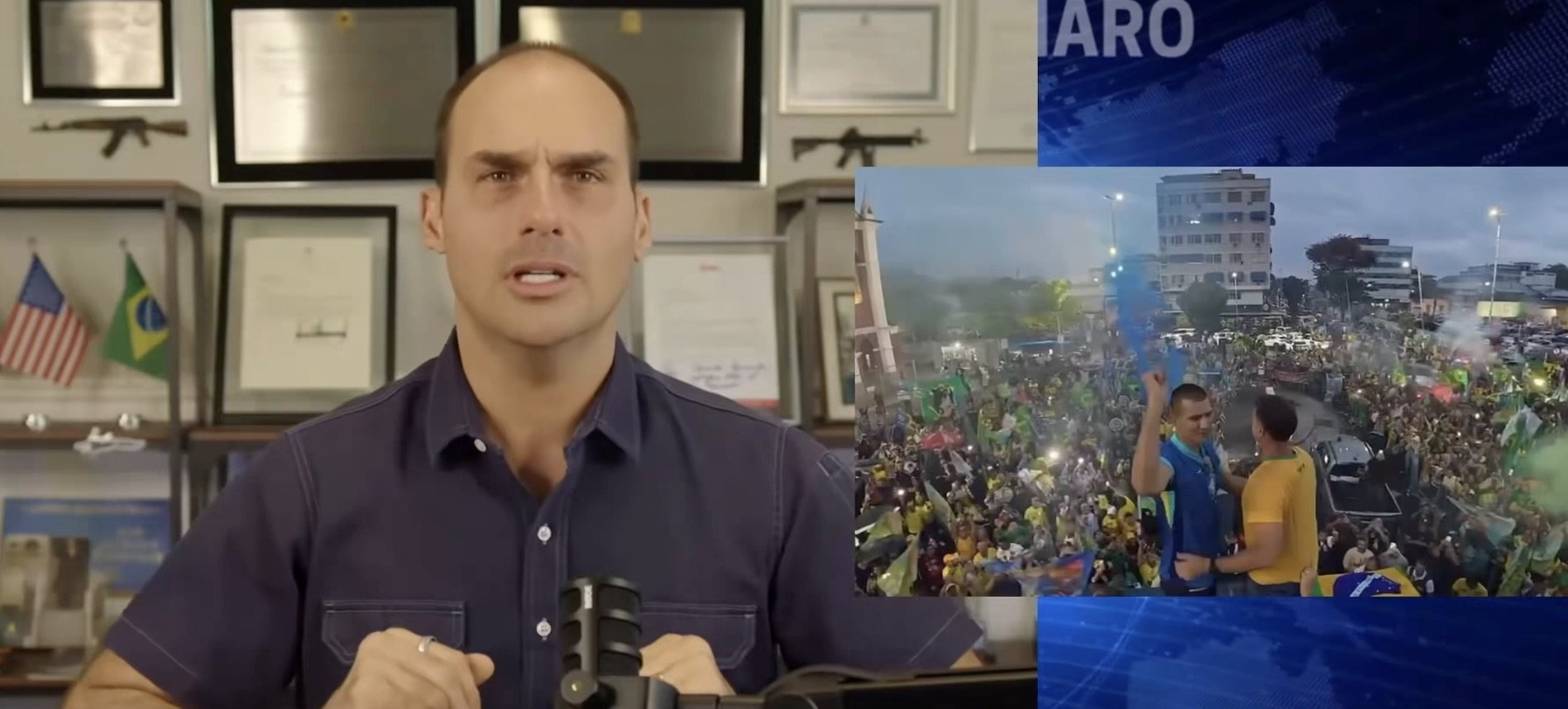 VÍDEO: Eduardo Bolsonaro diz que aliados de Barroso tentaram negociar a volta do visto americano do ex-ministro