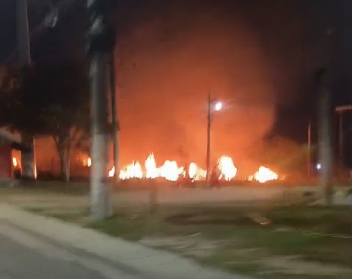 Incêndio volta a atingir área de vegetação na avenida Torquato Tapajós, em Manaus