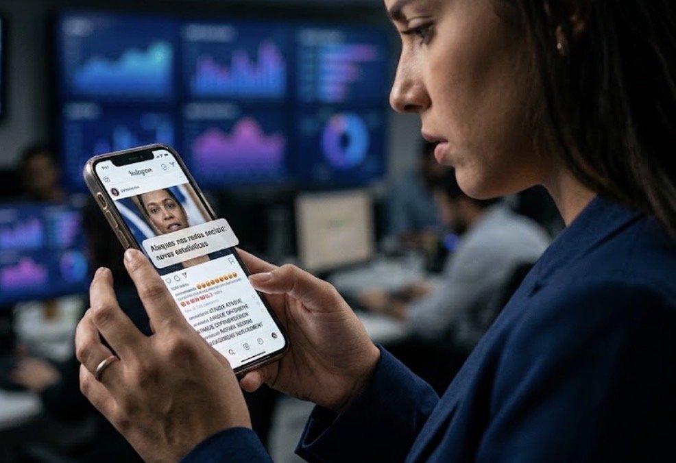 Monitoramento com IA identifica 13 mil ataques a candidaturas no Instagram nas Eleições 2026