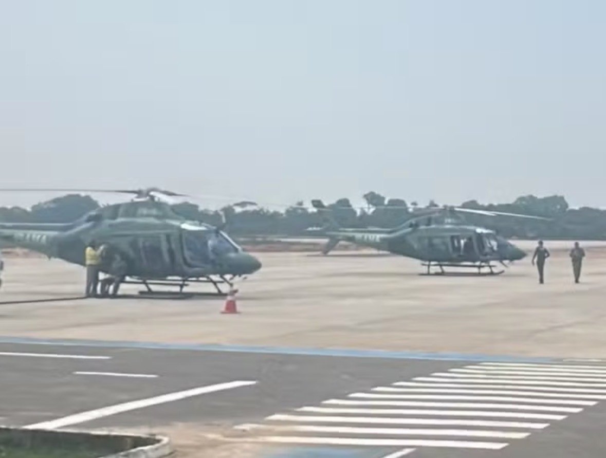 Queimadas no AM: chegam a Manaus primeiros helicópteros enviados pelo Governo Federal
