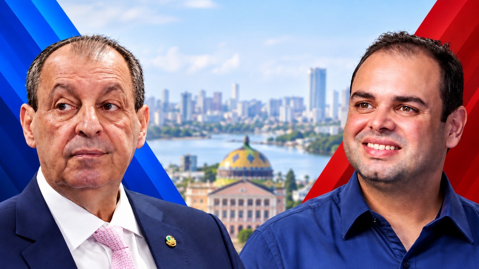 Pesquisa Projeta: Omar Aziz tem 35,29% e Roberto Cidade 27,63% na véspera da eleição