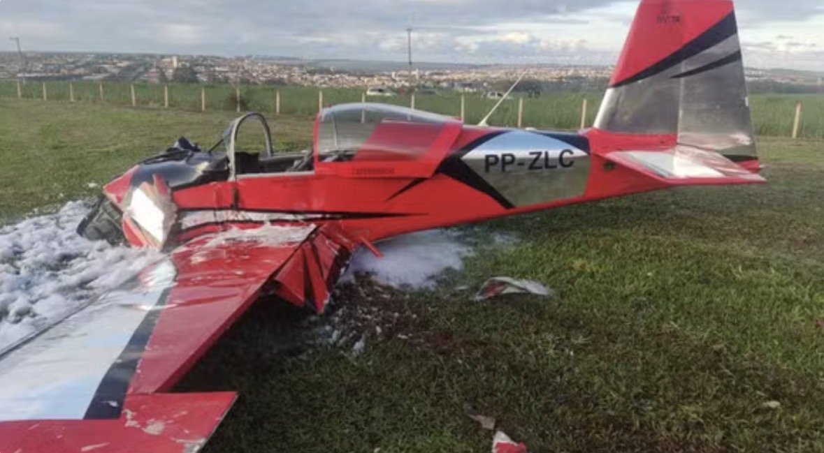 Vídeo registra queda de avião com empresário amazonense do Grupo Simões e o sogro em SP