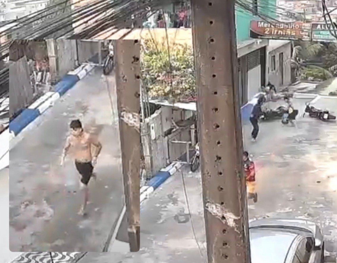 Vídeo: Mototaxista se joga de barranco para escapar de ataque à faca durante cobrança de corrida em Manaus