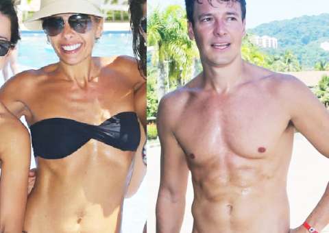 Aos 40 anos, Adriane Galisteu e Rodrigo Faro exibem corpos de arrasar quarteirões