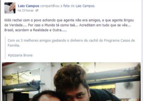 Participante do "Casos de Família" esbanja cachê e diz que programa é armado em rede social