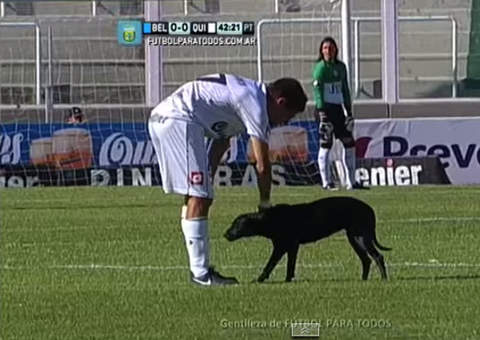 Jogadores “recebem” pequeno visitante