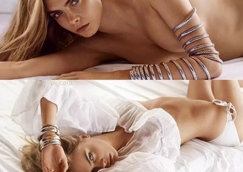 Cara Delevingne faz topless em ensaio sensual 