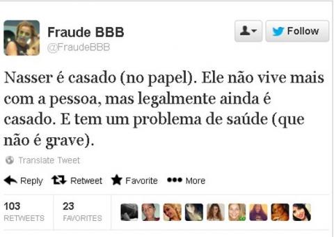 Fraude BBB revela segredos de Nasser