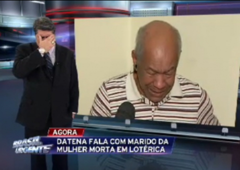 Conhecido por ser durão, Datena chora ao vivo no "Brasil Urgente"