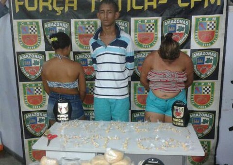 No Prosamim da Leonardo Malcher três são presos com mais de 4 kg de droga