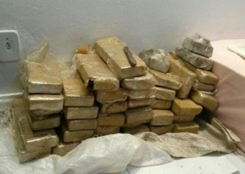 Quadrilha presa com 40 quilos de maconha