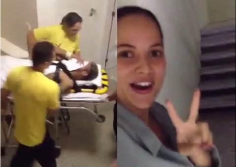 Vídeo mostra enfermeira comemorando internação de Neymar