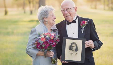 Casal faz ensaio fotográfico para celebrar união e surpreende pelo tempo de casamento